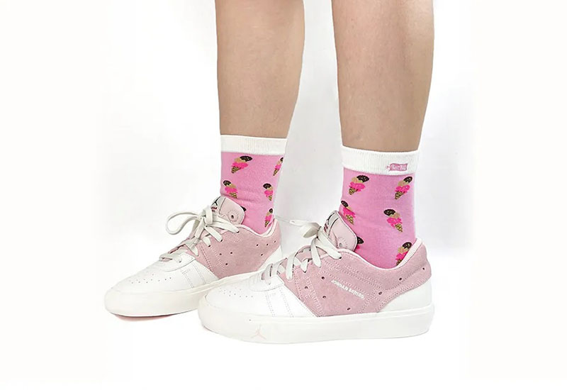 甜筒冰淇淋-粉 厚襪款(2種尺寸)